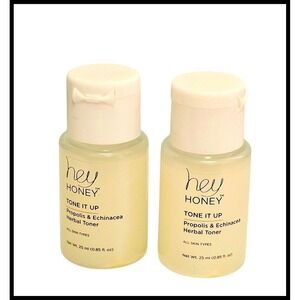 2 x Hey Honey Tone It Up Propolis And Echinacea Herbal Toner 0.85 oz Travel Size